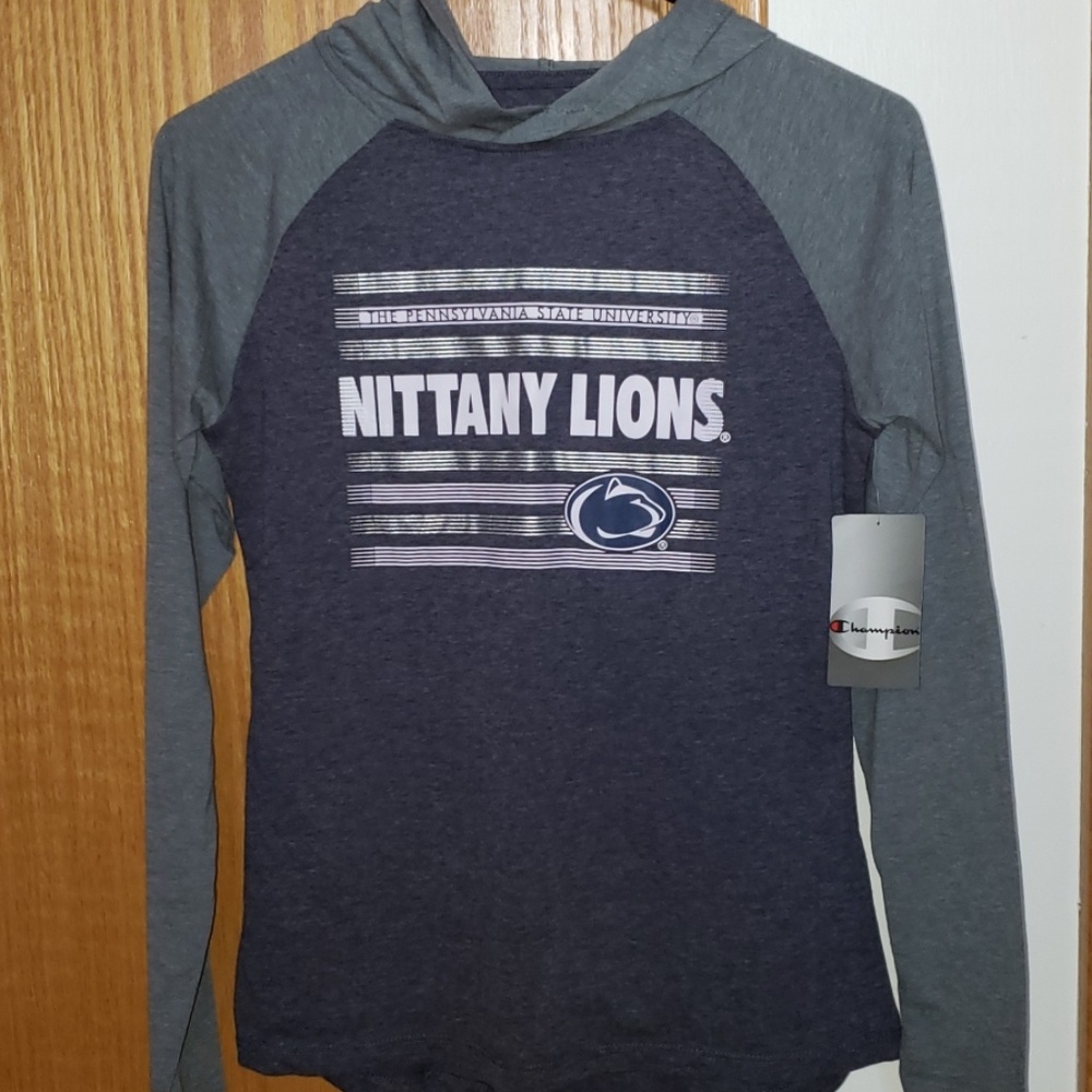 NWT‼ Champion Penn State Long Sleeve Hooded Tee